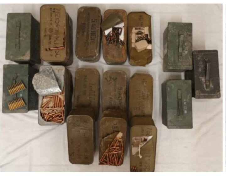 کشف محموله نیم تنی مهمات در ارتفاعات صعبالعبور بانه